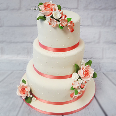 "Wedding Fondant cake - code06 (6 Kgs) - Click here to View more details about this Product